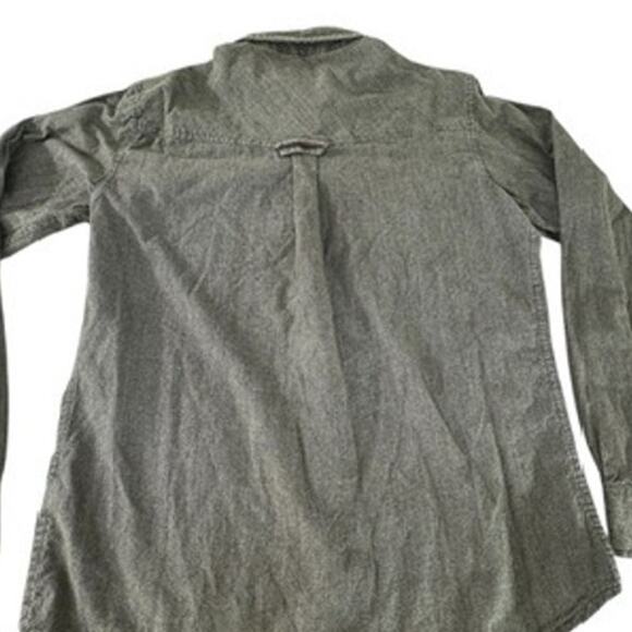 "Flyshacker" 100% Cotton Long Sleeve Button Up Shirt SZ L BROKEN SNAP - Picture 2 of 9